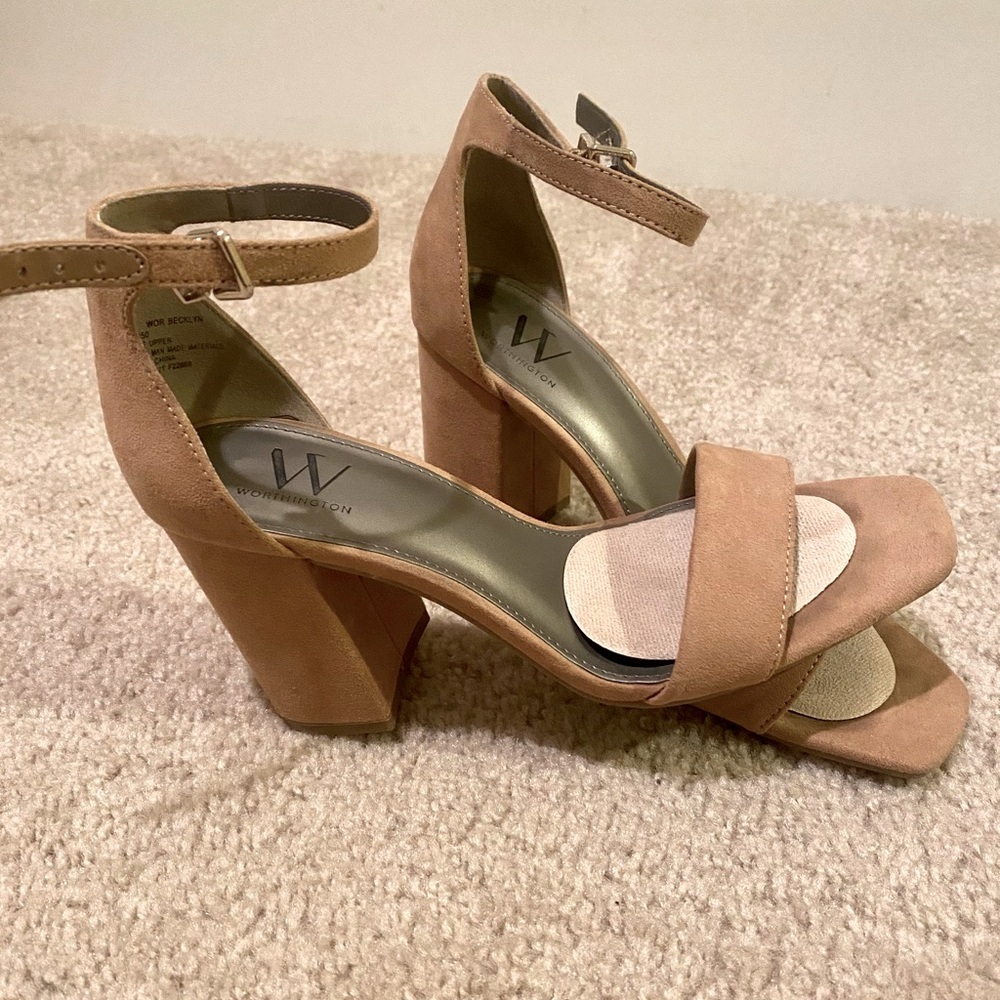 Nude Suede Heels 7